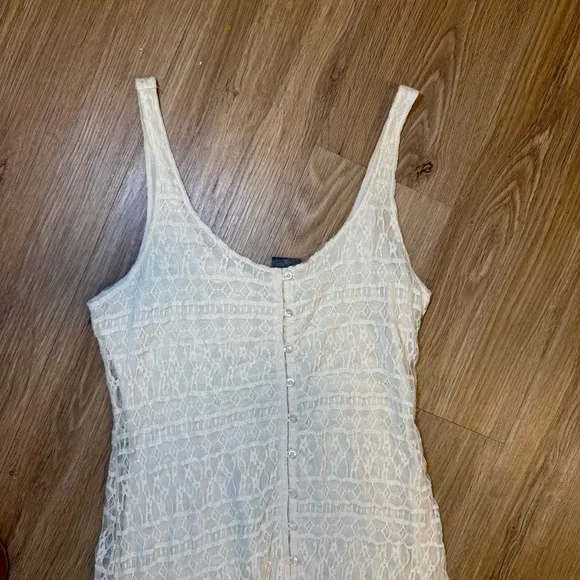 Abercrombie & Fitch Ivory Lace Maxi Dress NWT Size L - Picture 8 of 14